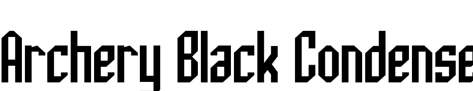 Archery Black Condensed Font Download Free